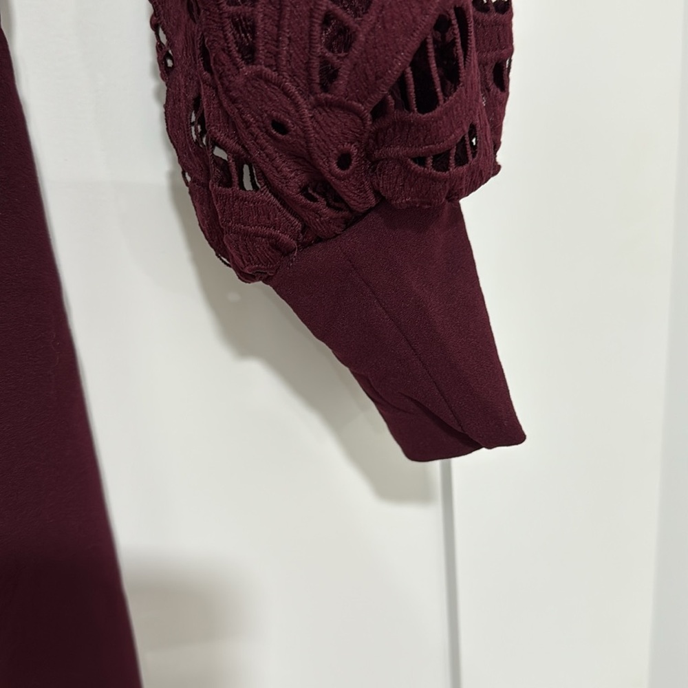 Valentine maroon/wine colored jumpsuit. Size Medium. - Picture 5 of 8
